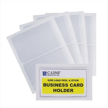 C-LINE PRODUCTS C-Line Products 70238BNDL5PK Self-Adhesive Business Card Holder  Side Load  2 x 3 .5  10-PK - Set of 5 PK 70238BNDL5PK